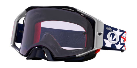 OAKLEY Airbrake MX Troy Lee Designs Series Red White Blue Wings Strap w/Prizm Low Light