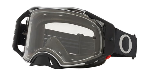 OAKLEY Airbrake MX Tuff Blocks Black Gunmetal Strap Clear Lenses
