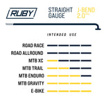 RUBY Straight Gauge J-Bend Spokes