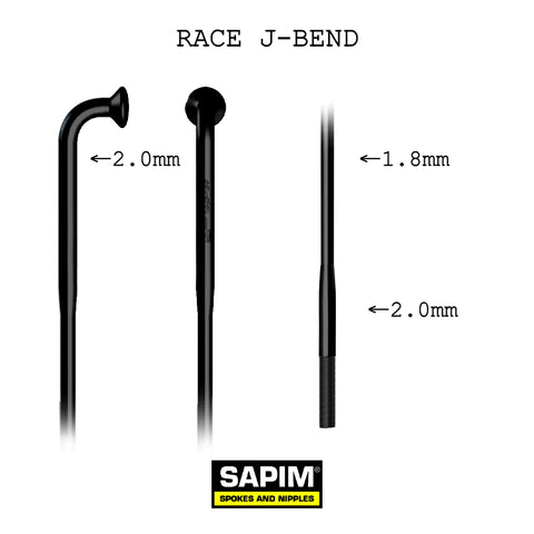 SAPIM Race Double Butted J-Bend Spoke