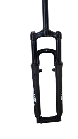 FORK 29 SUSPENSION MTB 28.6mm TREADLESS STRAIGHT 250MM STEERER ADJUSTABLE+LOCKOUT DISC BRAKE BLACK