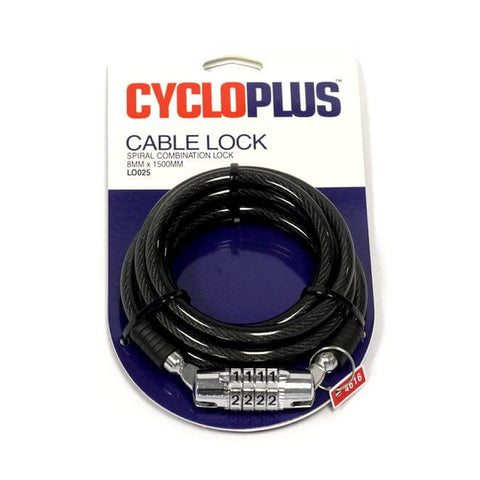 CYCLOPLUS Combination Cable Lock 8mm x 150cm