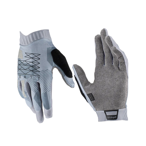 Elevate your biking experience with LEATT Glove MTB 1.0 GripR. These ultra-light gloves feature a MicronGrip palm, setting a new standard for value and performance. With superb comfort, grip in all conditions, durability, and touch screen compatibility, these gloves are your ultimate biking companion. Try them today!
