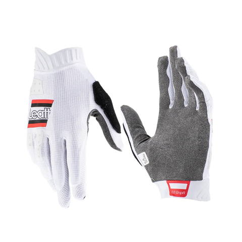 Elevate young riders' biking experience with LEATT Glove MTB 1.0 GripR Junior. These ultra-light gloves boast a MicronGrip palm, setting a new standard for value and performance. Offering superb comfort, grip, durability, and touch screen compatibility, these gloves are a must-try!