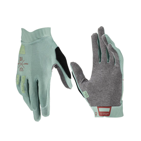Experience next-level comfort and grip with LEATT Glove MTB 1.0 Women GripR. These ultra-light, MicronGrip palm gloves offer superior wet and dry handlebar feel, durability, and touch screen compatibility. Try them today!