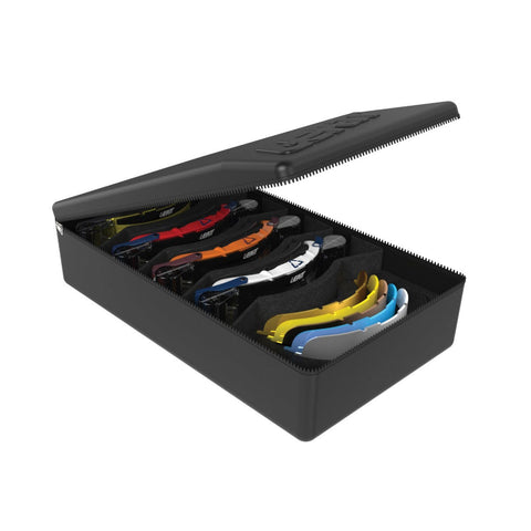 LEATT Goggle Case Velocity - Organize up to 5 goggles, lenses, roll-offs, tear-offs, and more. The perfect storage solution for race-ready eyewear and accessories.